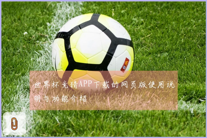 世界杯竞猜APP下载的网页版使用说明与功能介绍